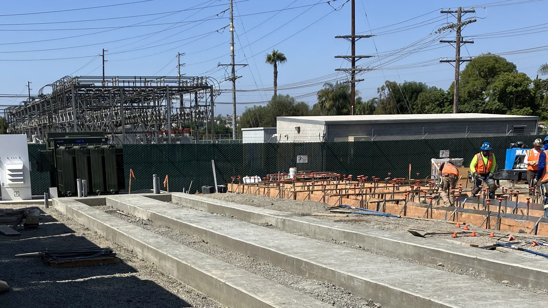 Civil construction at Melrose Substation in Vista